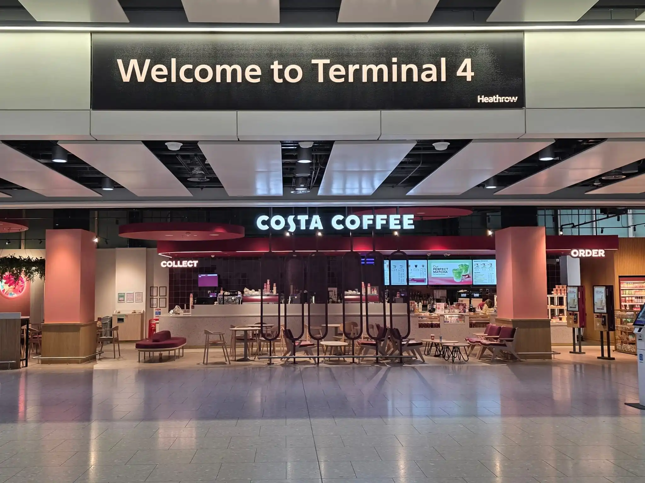 Heathrow Terminal 4 airport taxi pickup meeting point